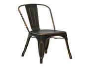 Bristow Armless Chair Antique Copper Finish 4 Pack