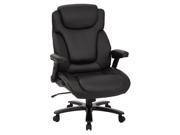 Big and Tall Deluxe High Back Bonded Leather Executive Chair with Padded Flip Arms