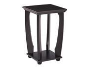 Mila Square Accent Table in Brushed Black Wood Finish Ships Fully Assembled.