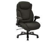 Big and Tall Deluxe High Back Charcoal Fabric Executive Chair with Padded Flip Arms