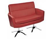 Nova Loveseat With Red Faux Leather by Ave 6