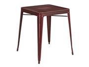 Bristow Antique Metal Table in Antique Red KD