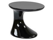 Slick Side Table with High Gloss Black Finish by Ave Six