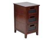 Avery Chalkboard Side Table in Saddle Finish