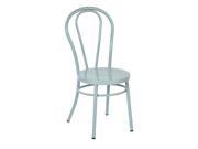 Odessa Metal Dining Chair with Backrest Pastel Quarry Finish Ships Fully Assembled 2 Pack