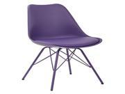 Emerson Student Side Chair With 4 Leg base in Purple Finish
