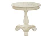 Avalon Round Accent table in Antique Beige Finish