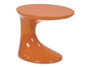 Slick Side Table with High Gloss Orange Finish by Ave Six