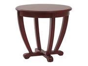 Tifton Round Accent Table Red Finish
