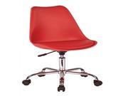Emerson Student Side Chair With pneumatic Crome base in Red Finish