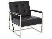 Nathan Chair in Black Croc Faux Leather