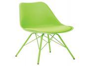 Emerson Student Side Chair With 4 Leg base in Green Finish