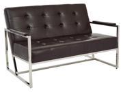 Nathan Loveseat in Espresso Croc Faux Leather