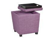 2 Piece Ottoman Set with tray top in Milford Dahlia Fabric