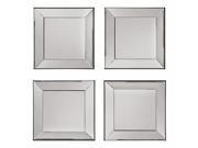Time Square 4 Pc Wall Mirror Set with wide mirrored frames