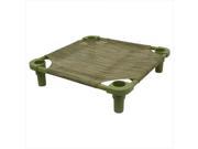 30x30 Pet Cot in Sage with Yellow Legs Unassembled