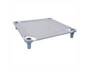30x30 Pet Cot in Gray with Purple Legs Unassembled