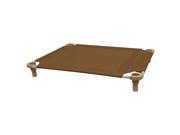 40x30 Pet Cot in Brown with Tan Legs Unassembled