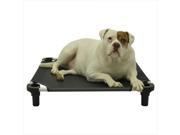 30x30 Pet Cot in Black with Tan Legs Unassembled