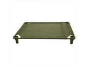 52x22 Pet Cot in Sage with Yellow Legs Unassembled