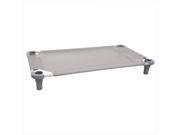 40x22 Pet Cot in Gray with Red Legs Unassembled