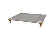 40x30 Pet Cot in Gray with Tan Legs Unassembled