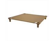 40x40 Pet Cot in Tan with Yellow Legs Unassembled