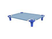 30x22 Pet Cot in Sistine Blue with Blue Legs Unassembled