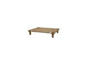 40x40 Pet Cot in Brown with Dustin Green Legs Unassembled