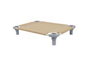 30x22 Pet Cot in Tan with Gray Legs Unassembled