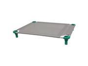 40x30 Pet Cot in Gray with Teal Legs Unassembled