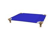 40x30 Pet Cot in Blue with Tan Legs Unassembled
