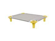 30x22 Pet Cot in Gray with Yellow Legs Unassembled