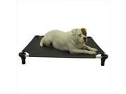 40x40 Pet Cot in Black with Yellow Legs Unassembled