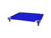 40x30 Pet Cot in Blue with Blue Legs Unassembled