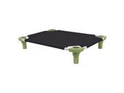 30x22 Pet Cot in Black with Sage Legs Unassembled