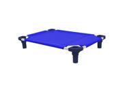 30x22 Pet Cot in Blue with Navy Legs Unassembled