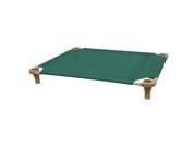 40x30 Pet Cot in Teal with Tan Legs Unassembled