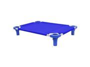 30x22 Pet Cot in Blue with Blue Legs Unassembled