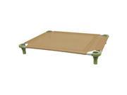 40x30 Pet Cot in Tan with Sage Legs Unassembled