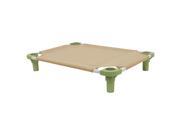 30x22 Pet Cot in Tan with Sage Legs Unassembled