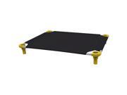 40x30 Pet Cot in Black with Yellow Legs Unassembled