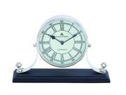 Ssteel Nickel Table Clock 12 Inches Width 8 Inches Height
