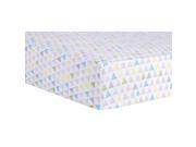 Triangles Multicolored Fitted Crib Sheet