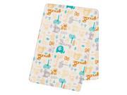 Lullaby Zoo Deluxe Flannel Swaddle Blanket