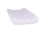 Orchid Bloom Quatrefoil Changing Pad Cover