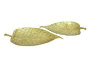 Alum Leaf Tray Set Of 2 24 Inches 20 Inches Width