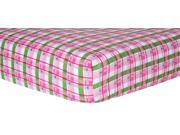 Pink Plaid Deluxe Flannel Fitted Crib Sheet