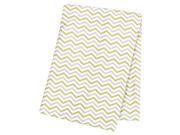 Sage and Gray Chevron Deluxe Flannel Swaddle Blanket