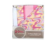 Dr. Seuss Oh the Places You ll Go! Pink 3 Pack Bath Bundle Box Set